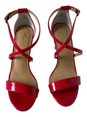 THALIA SODI | Red Patent Leather Sandals Sz 7.5